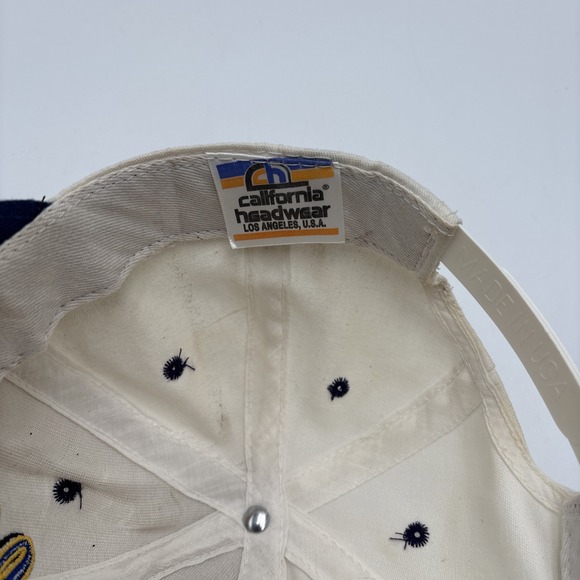 Vintage UCLA Football Snap Back Hat White Blue Rim Embroidered Logo Los Angeles - Picture 11 of 13